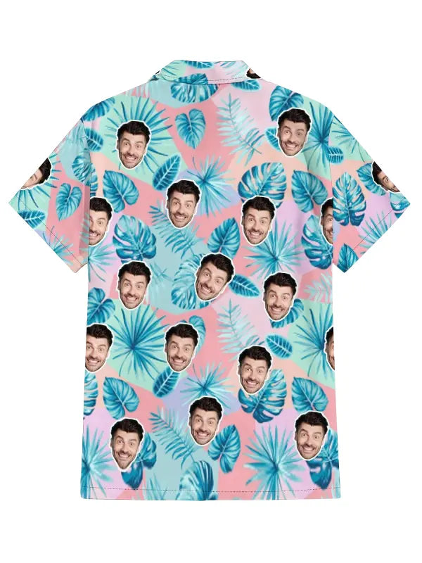 Chemise Personnalisée Visage Bleu