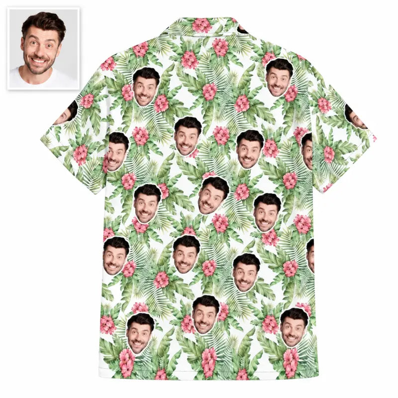 Chemise Personnalisée Visage Vert Clair