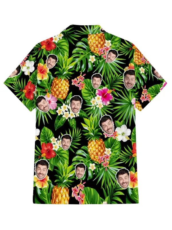 Chemise Personnalisée Visage Vert Foncé