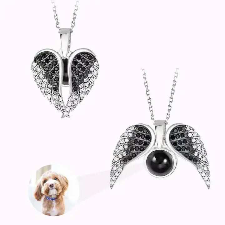 Collier Ailes d'Ange Photo Noir