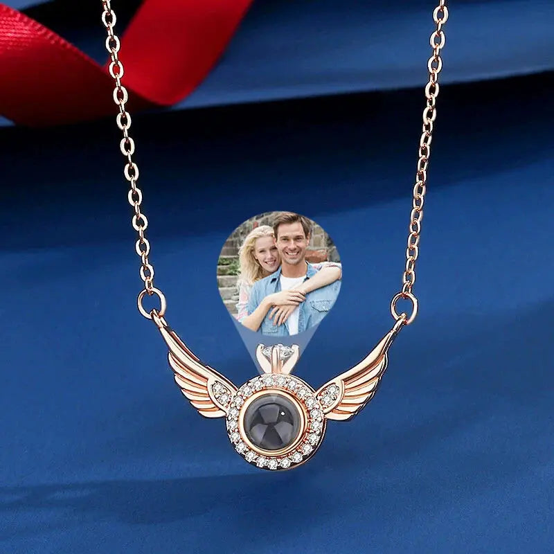 Collier Ange Personnalisé Or Rose