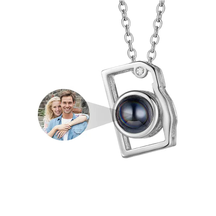 Collier Appareil Photo Personnalisé Argent