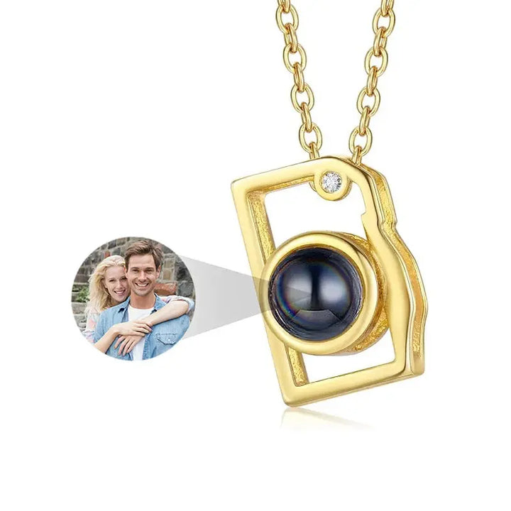 Collier Appareil Photo Personnalisé Or