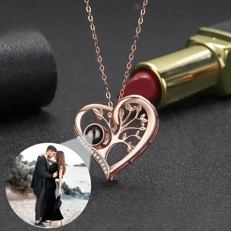 Collier Arbre Personnalisé Or Rose