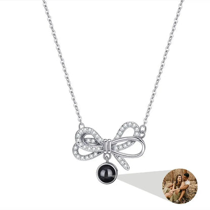 Collier avec Photo dans la Pierre en Argent Argent