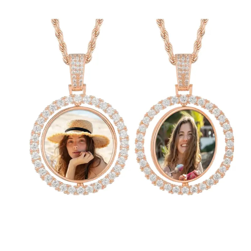 Collier Bling Bling Personnalisé Or Rose