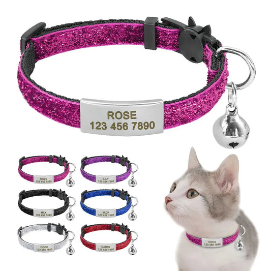 Collier Chat Personnalisable Anti étranglement - Collier Chat Personnalisable Anti étranglement