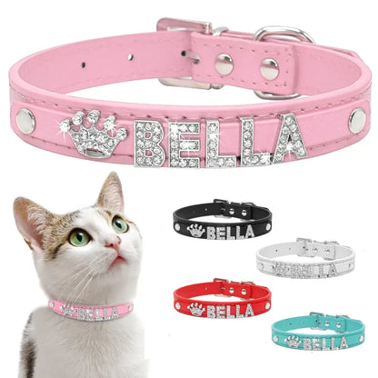 Collier Chat Strass Personnalisable - Collier Chat Strass Personnalisable