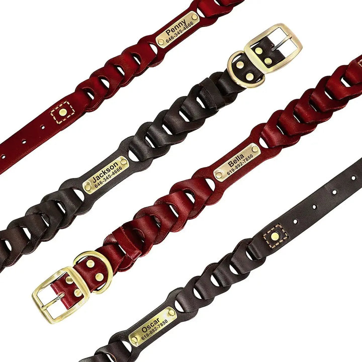 Collier Chien Chasse Gravé