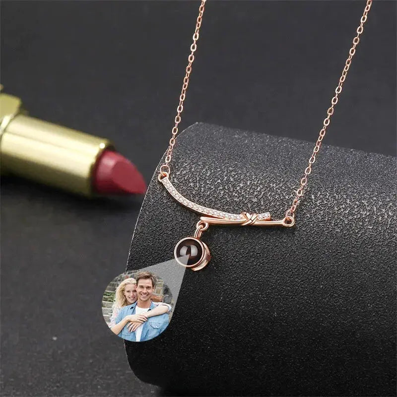 Collier Diamant Personnalisé Or Rose