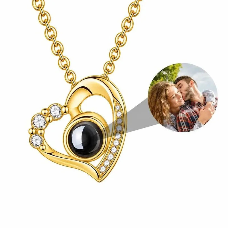 Collier en Coeur avec Photo Or