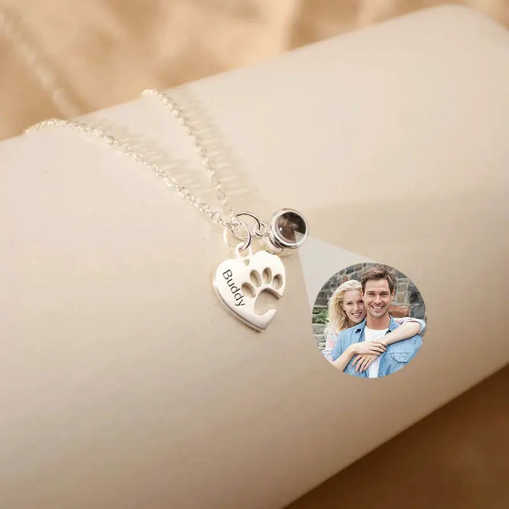 Collier Gravé Personnalisé Photo Chien Argent