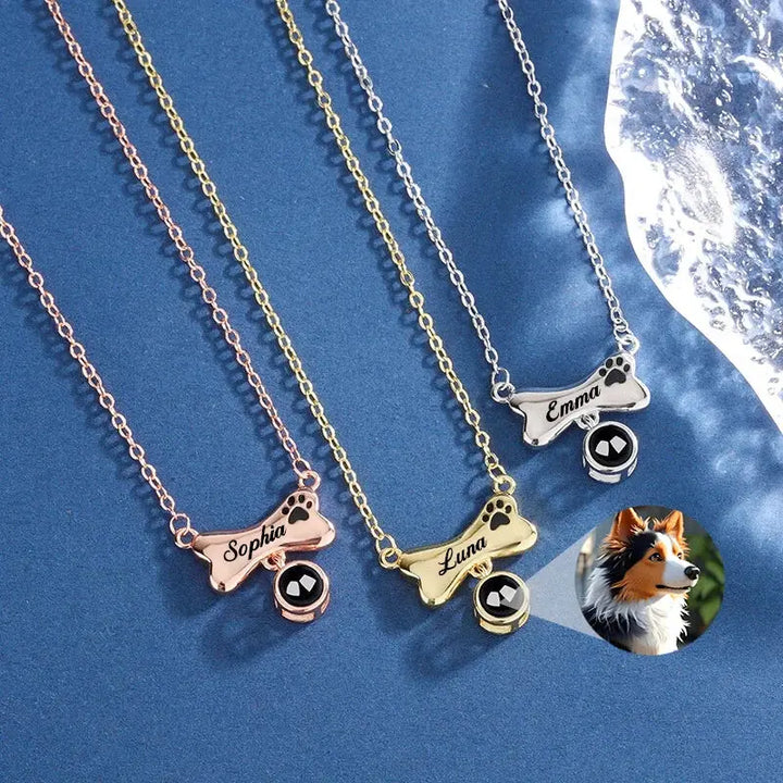 Collier Gravure Photo Chien