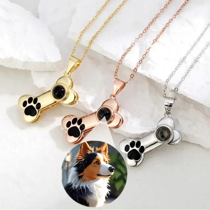 Collier Os Personnalisé Photo