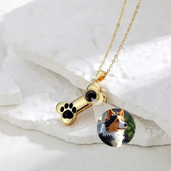 Collier Os Personnalisé Photo Or