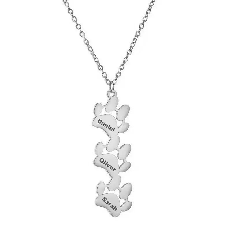Collier Patte Gravure Personnalisée Argent