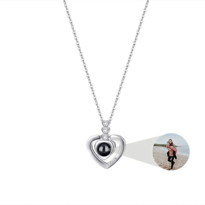 Collier Pendentif Photo Argent