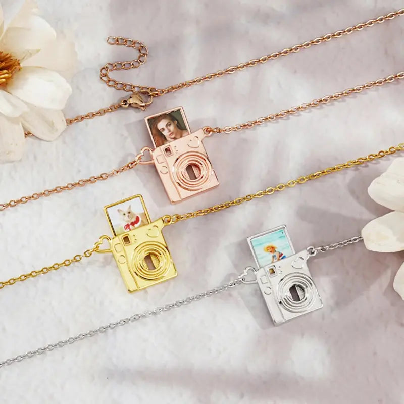 Collier Pendentif Appareil Photo Personnalisé