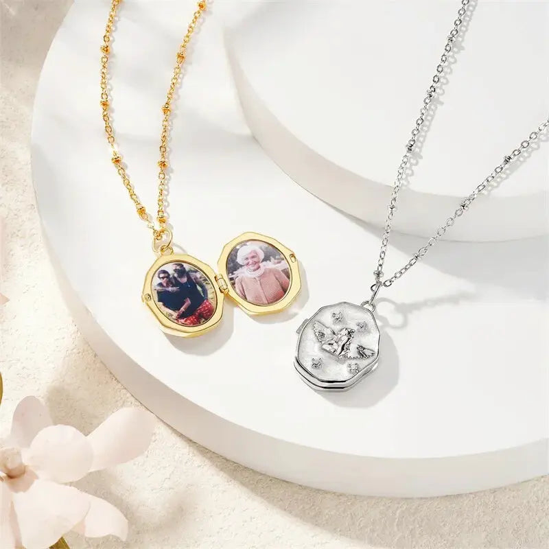 Collier Pendentif avec Photo à L'Intérieur