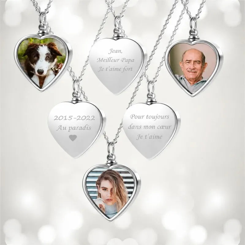 Collier Pendentif Coeur avec Photo