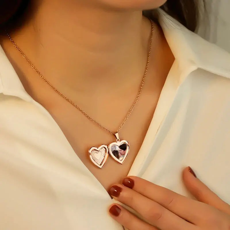 Collier Pendentif Coeur Photo