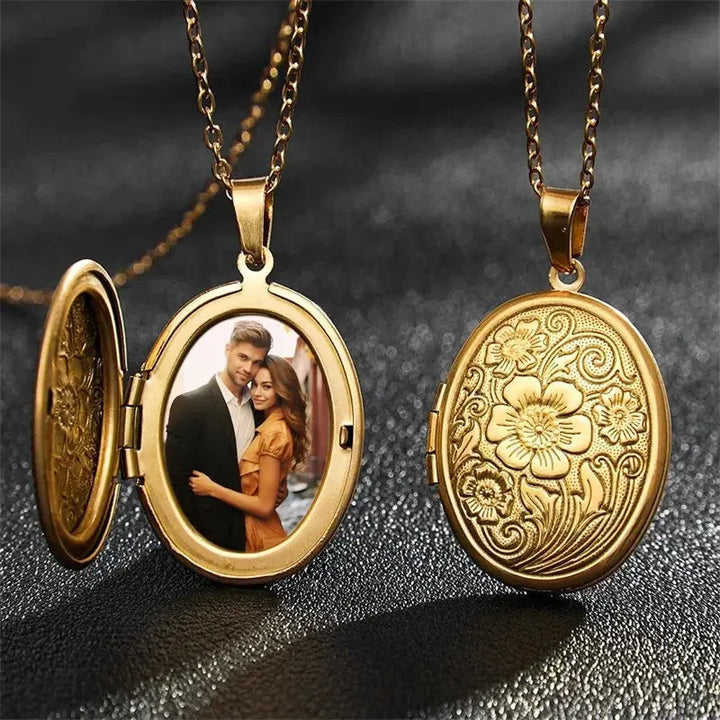 Collier Pendentif Rond Personnalisé Or