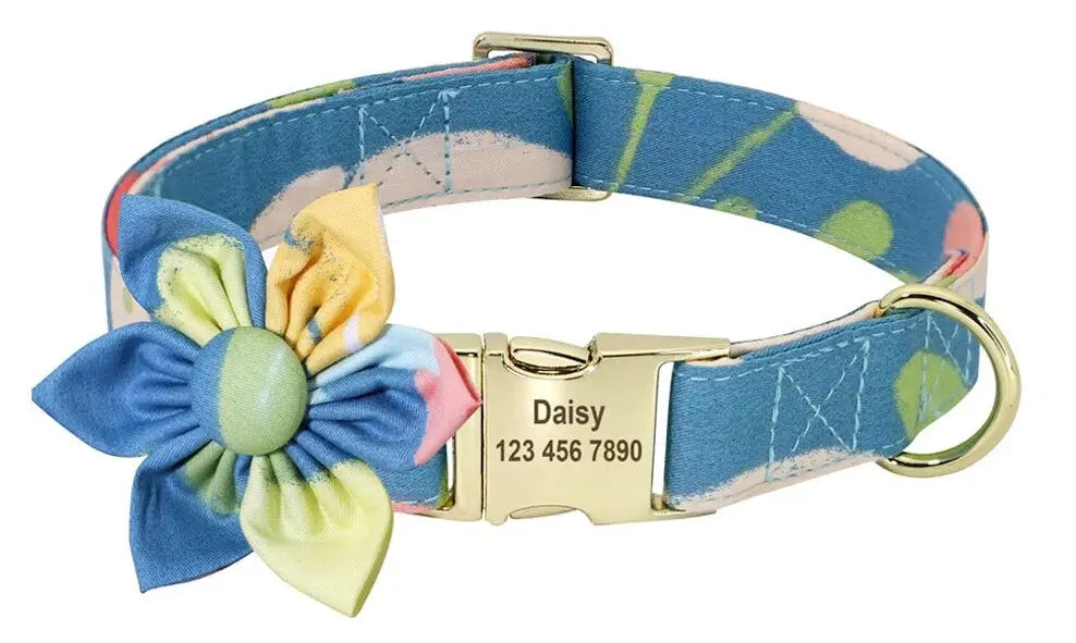Collier Personnalisé Animaux Bleu
