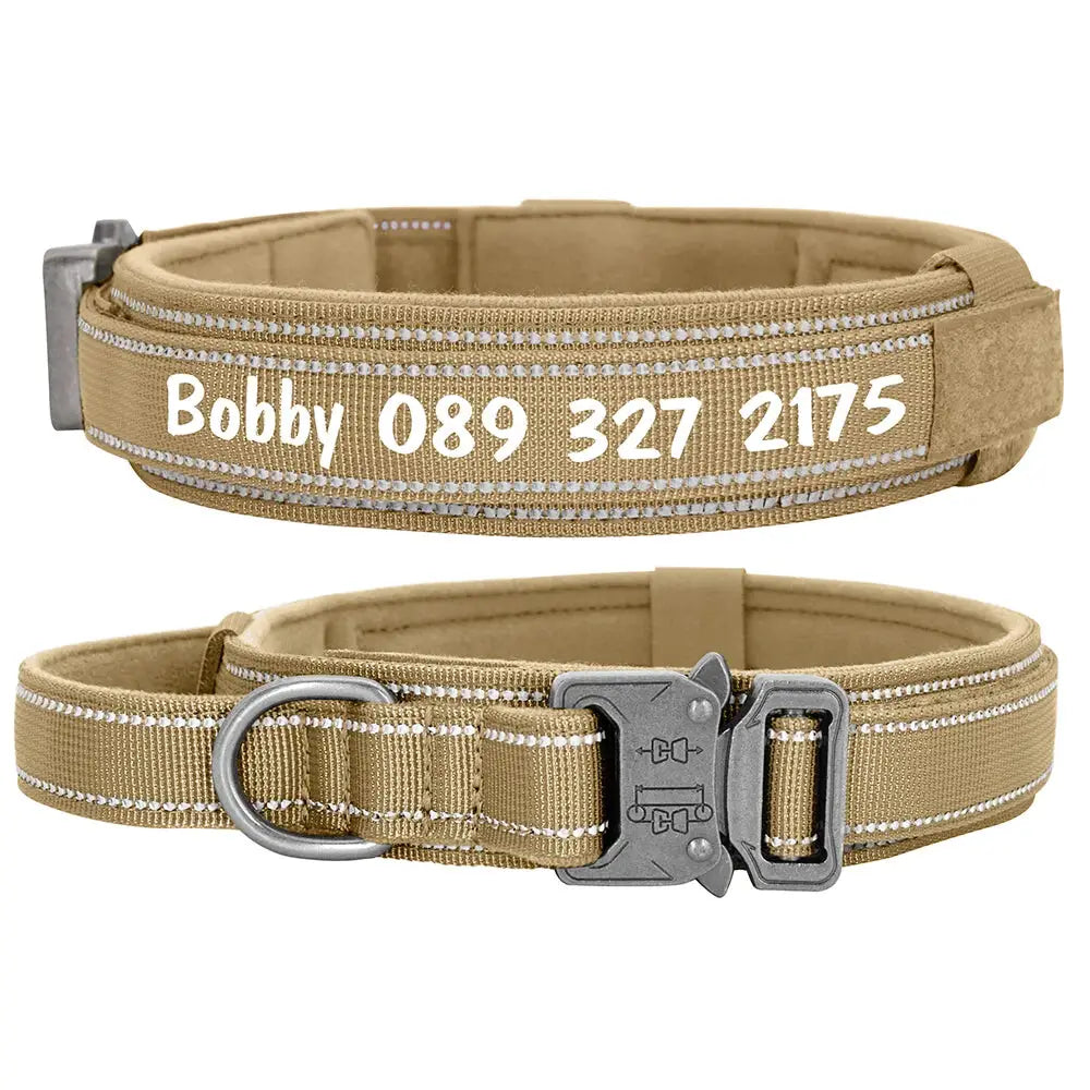 Collier Personnalisé pour Gros Chien Marron