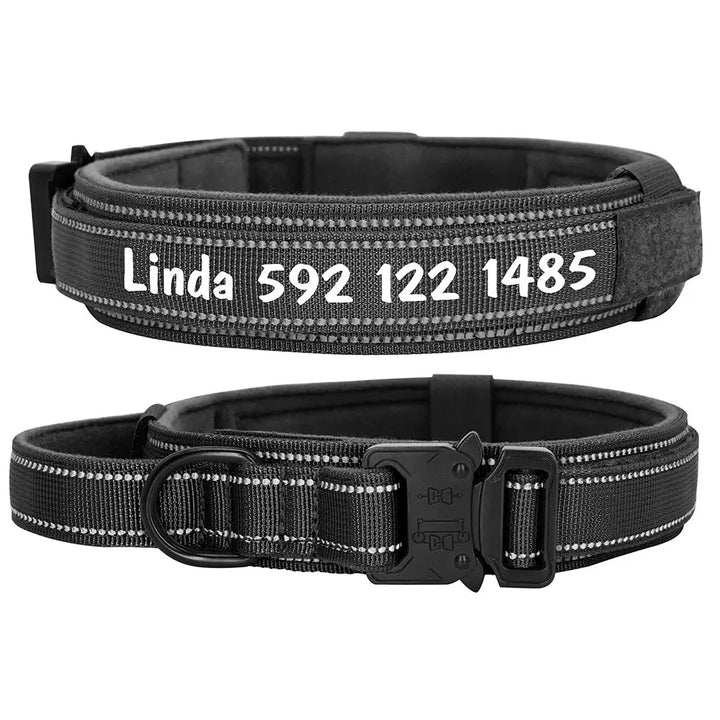 Collier Personnalisé pour Gros Chien Noir