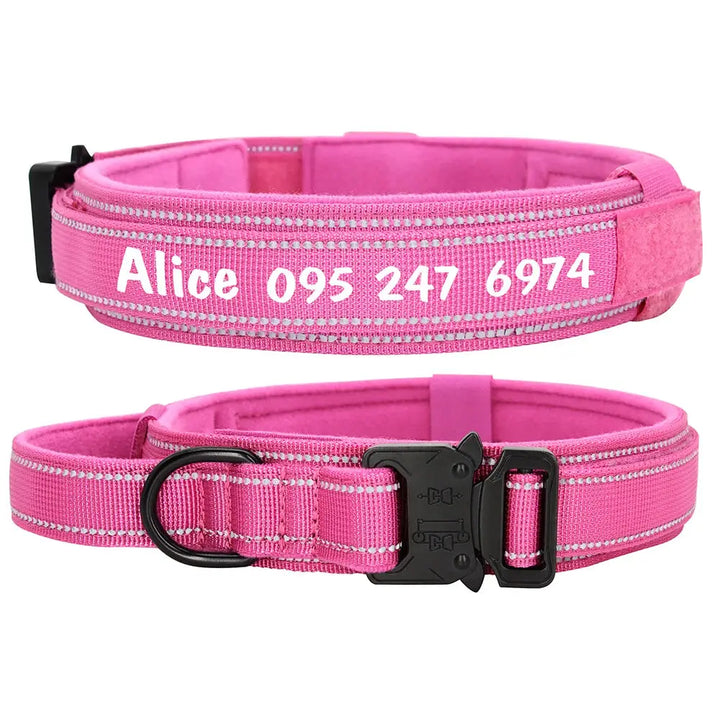 Collier Personnalisé pour Gros Chien Rose