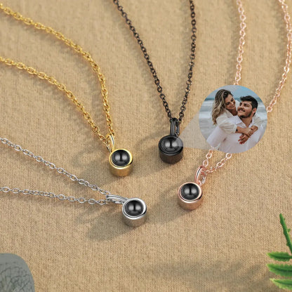 Collier Photo Médaillon - Noir