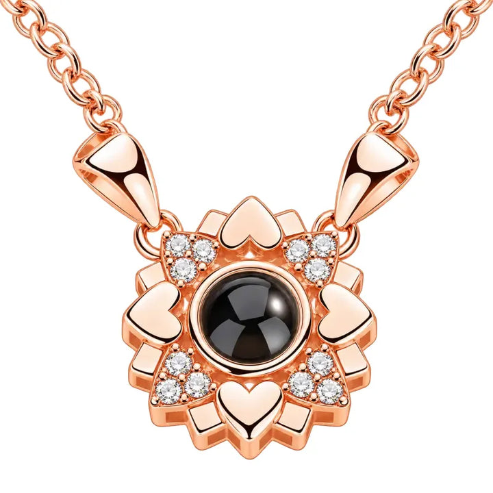 Collier Photo Personnalisable Or Rose