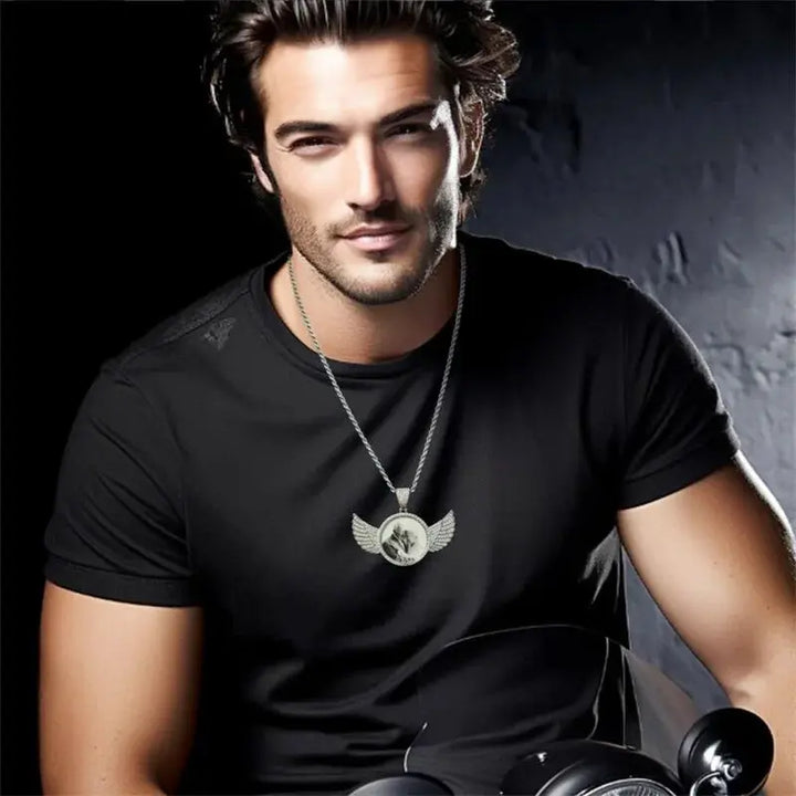 Collier Photo Personnalisé Zircons Scintillants