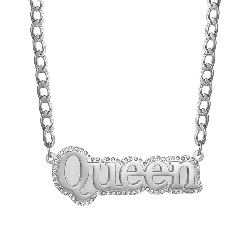 Collier Rappeur Bling Bling Personnalisable Argent