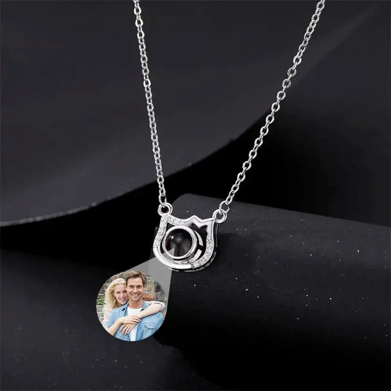 Collier Tête de Chat Personnalisé Argent