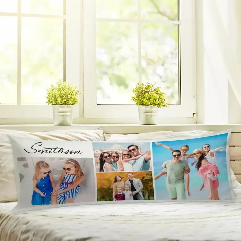 Coussin Canapé Personnalisé 4 photos et texte