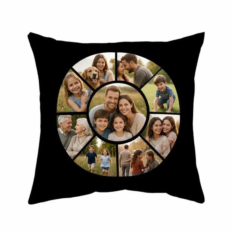 Exemple de coussin imprimé avec vos photos de famille