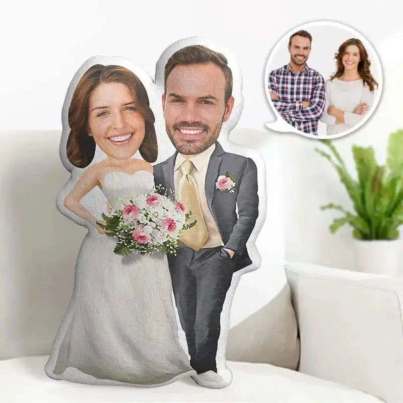 Coussin Personnalisé Couple Fleurs