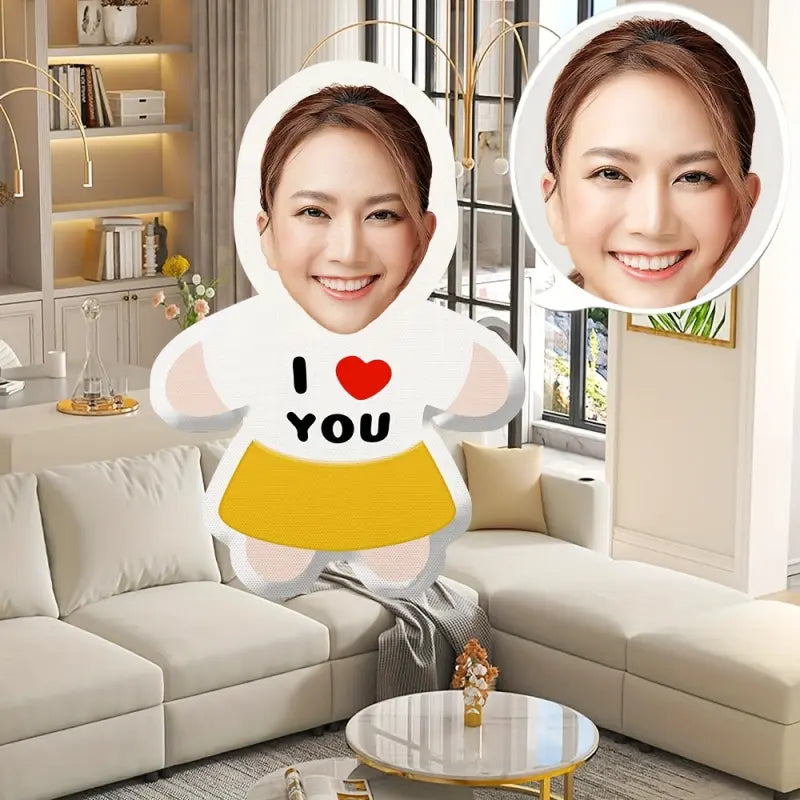 Coussin Personnalisé I Love You 35cm