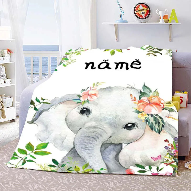 Couverture Bébé Personnalisée Élephant