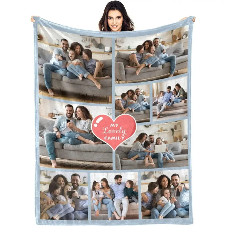 Couverture Personnalisée Famille 240x220cm