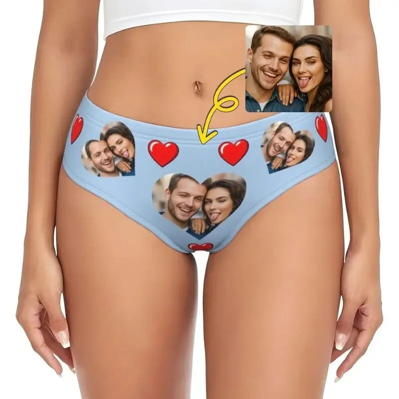 Culotte Personnalisée Photo Bleu