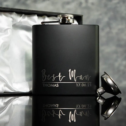Flasque Personnalisée - 1 / Coffret avec 2 shots et 1 entonnoir