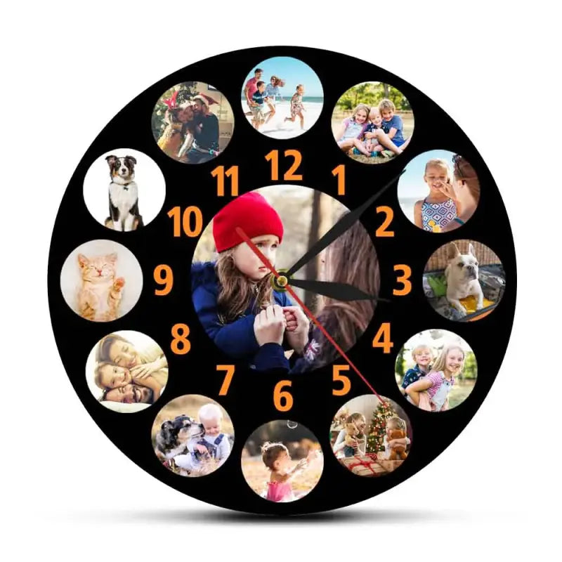 Horloge avec Photo Personnalisée Sans