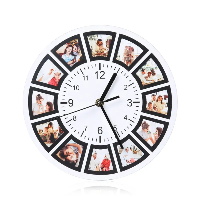 Horloge Personnalisable Photo Blanc