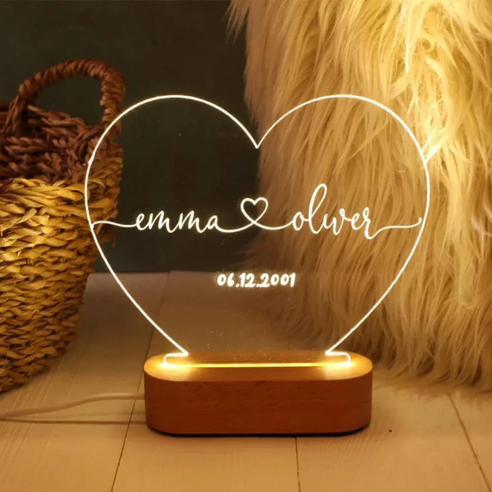 Lampe LED Personnalisée Prénom 7 couleurs