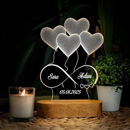 Lampe Infini Personnalisée - Sans / 7 couleurs