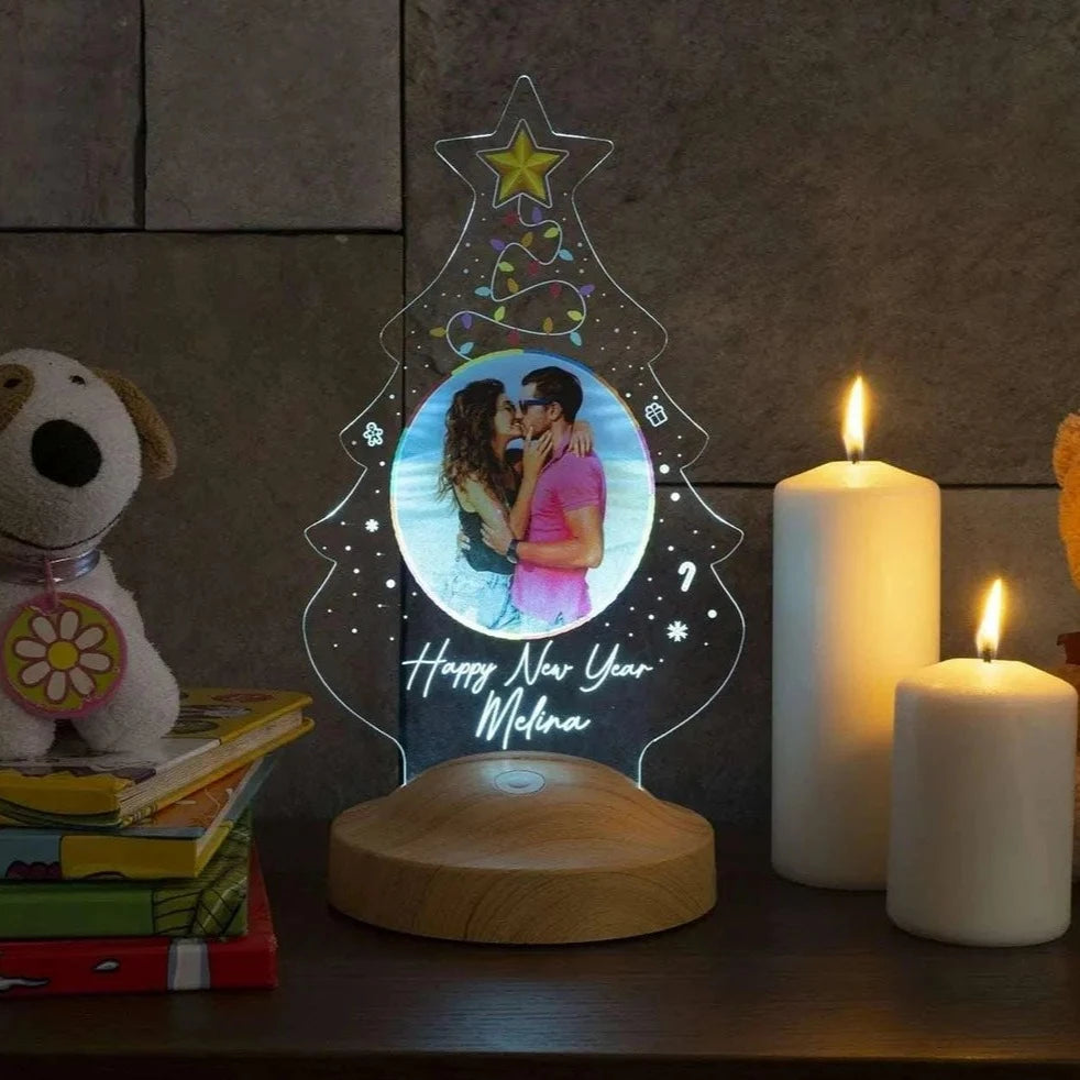 Lampe Personnalisée Sapin de Noël 7 couleurs