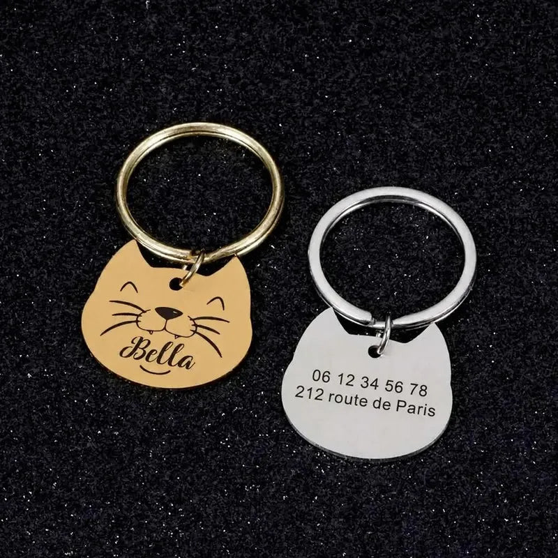 Médaille Chat Gravée
