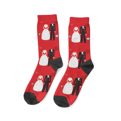 Paire de Chaussettes Couple et Mariage - Rouge